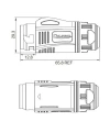 BD-24-C03PE-22-001A 3-Pin Su Geçirmez Konnektör - Erkek