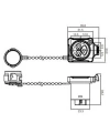 BD-24-J03SX-03-201A 3-Pin Su Geçirmez Konnektör - Dişi
