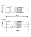 Canon / XLR 5 Pin Jack - Dişi