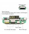 Çift USB 5V 2.4A Ledli Micro Type-C Powerbank Modülü