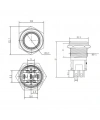 D64 Ø16mm Metal Kalıcı Buton ON-OFF 1NO