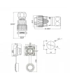 DH-20-C02PE-03-001 2-Pin Su Geçirmez Konnektör - Erkek