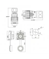 DH-20-C03SX-03-401 3-Pin Su Geçirmez Konnektör - Erkek