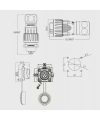 DH-20-C12SX-03-401 12-Pin Su Geçirmez Konnektör - Erkek