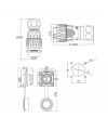 DH-20-J02SX-03-401 2-Pin Su Geçirmez Konnektör - Dişi