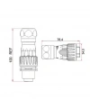 DH-24-C/RJ45/015/PE-43-001 Su Geçirmez Ethernet Konnektörü - Erkek