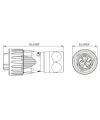 DH-24-C04PE-03-001 4-Pin Su Geçirmez Konnektör - Erkek