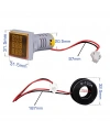 Dijital Voltmetre Ampermetre 20-500VAC 0-100A Kare Kırmızı