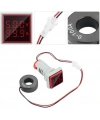Dijital Voltmetre Ampermetre 20-500VAC 0-100A Kare Kırmızı