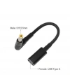 Dişi Type C - Erkek 5.5x2.5mm Jack Dönüştürücü Kablo Tip-C to 5525