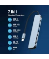 Divex 7 in 1 Type-C Girişli 7 Farklı Çıkışlı USB Çoklayıcı Splitter DX-06