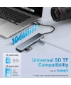 Divex 7 in 1 Type-C Girişli 7 Farklı Çıkışlı USB Çoklayıcı Splitter DX-06