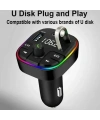 Divex Araç Fm Transmitter Bluetooth 3xUSB - Type-C - SD Kart Çakmaklık Girişli DT-604