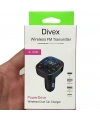 Divex Araç Fm Transmitter Bluetooth 3xUSB - Type-C - SD Kart Çakmaklık Girişli DT-604