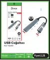 Divex Type-C + USB Girişli 4 Port USB Çoklayıcı USB+Type-C Splitter DX-05