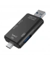 Divex USB3.0 - Type-C - Micro USB Girişli SD-Micro-SD Kart Okuyucu OTG Card Reader