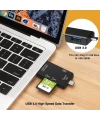 Divex USB3.0 - Type-C - Micro USB Girişli SD-Micro-SD Kart Okuyucu OTG Card Reader