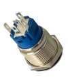 E1 19mm Metal Buton Kalıcılı 12-24V Kırmızı Led Işıklı 1NO/1NC