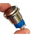 E1 19mm Metal Buton Kalıcılı 12-24V Kırmızı Led Işıklı 1NO/1NC