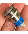 E1 19mm Metal Buton Kalıcılı 12-24V Kırmızı Led Işıklı 1NO/1NC