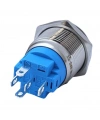 E3 19mm Metal Buton Kalıcılı 12-24V Yeşil Led 1No/1NC