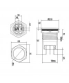 E65 19mm Metal Kalıcılı Buton Düz Kafa Ledsiz 1NO/1NC