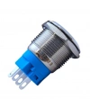 E82 19mm Metal Buton Yaylı 12-24V Turuncu LED 1NO/1NC