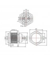 E97 19mm Metal Buton Yaylı Çıkık Kafa 1NO