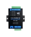 Endüstriyel 4 Kanal RS485 - RJ45 Ethernet Modülü