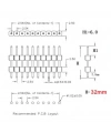 Erkek Pin Header 40 Pin 32 mm 2.54mm 1x40 180° Tek Sıra Çift Yönlü
