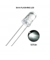 Flaşörlü LED Beyaz 2 Bacaklı 5mm