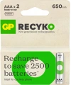GP ReCyko 650 Serisi Şarjlı AAA İnce Kalem Pil 2li