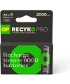 GP Recyko GP2100 2000 mAh Pro Siyah AA Şarjlı Kalem Pil 4lü