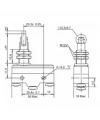 Gwest AZ-15GQ21-B Yan Dik Metal Makaralı Mikro Switch 15A 1NO + 1NC
