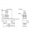 Gwest AZ-15GQ22-B Dikey Metal Makaralı Mikro Switch 15A 1NO + 1NC