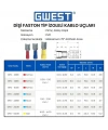 Gwest Dişi Faston Tip İzoleli Kablo Ucu GFD-2488 1.50-2.50mm Mavi 200 Adet