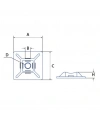 Gwest HW-4A 28x28mm Yapışkan Kroşe Beyaz 100 Adet