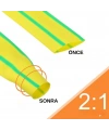 Gwest Woer Isı İle Daralan Makaron Sarı-Yeşil 20mm 100 Metre