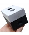 HJ9 22mm Buton Kutusu Gri-Siyah İkili