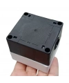 HJ9 22mm Buton Kutusu Gri-Siyah Tekli