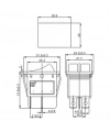 IC-101 İkili Işıklı Anahtar KCD2-2101-B Kalite