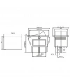 IC-104A Geniş Işıklı Anahtar 6P ON-OFF