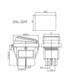 IC-104W Geniş Körüklü Işıklı Anahtar On-Off 4P Kırmızı