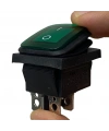 IC-104W Geniş Körüklü Işıklı Anahtar On-Off 4P Yeşil