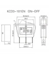 IC-113A Dar Nokta Işıklı Anahtar On-Off Siyah