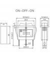 IC-115 Tekli Dar Işıksız Anahtar On-Off-On Siyah