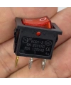 IC-118 Mini Işıklı Anahtar 3P Siyah + Kırmızı Işık