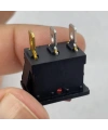 IC-118 Mini Işıklı Anahtar 3P Siyah + Kırmızı Işık