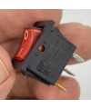 IC-118 Mini Işıklı Anahtar 3P Siyah + Kırmızı Işık