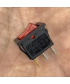 IC-118 Mini Işıklı Anahtar 3P Siyah + Kırmızı Işık